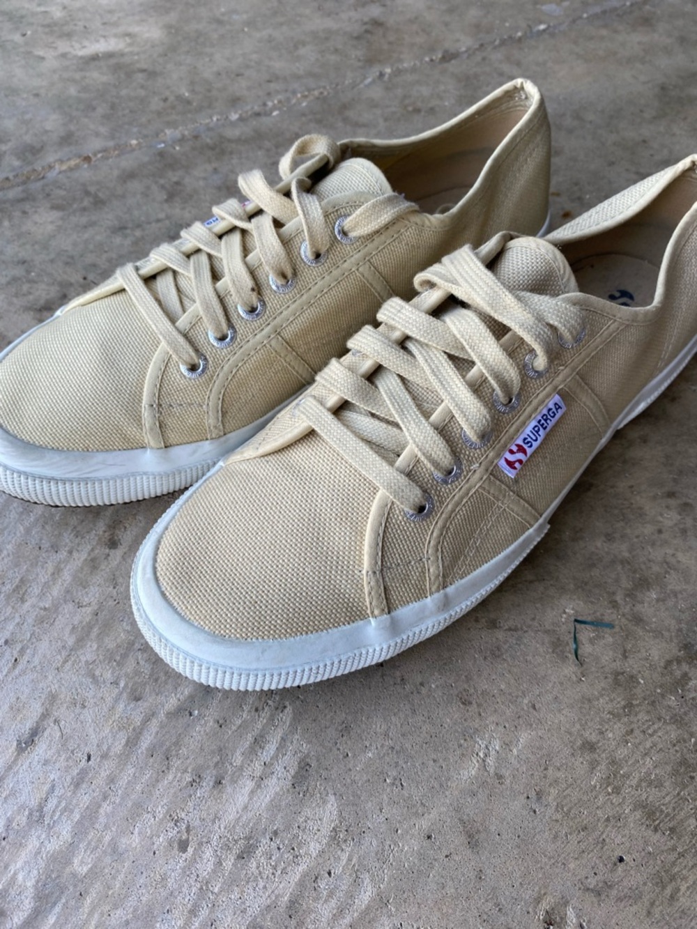 Superga Light Beige Canvas Low-Top Sneakers